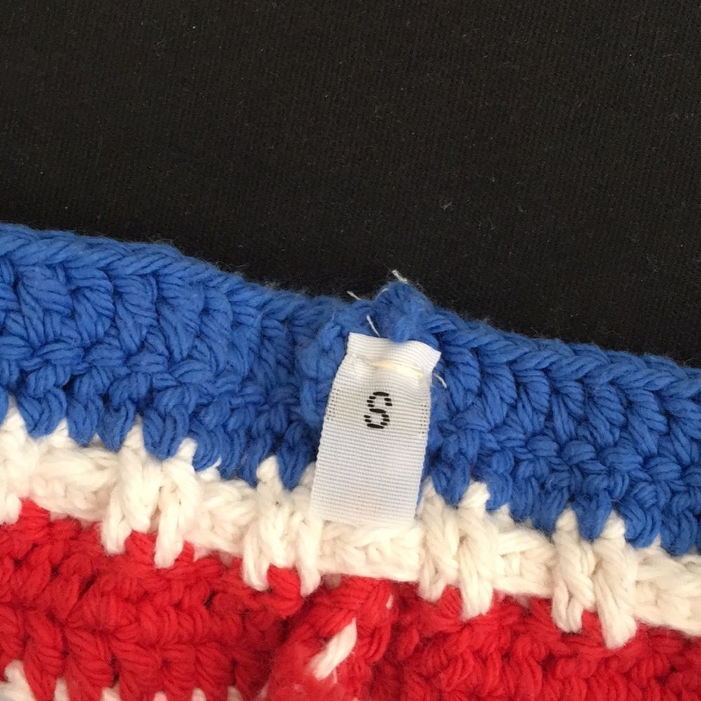 Hand Crocheted 100% USA Cotton Drawstring Shorts - Picture 3 of 10